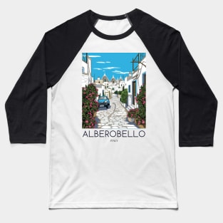 A Pop Art Travel Print of Alberobello - Italy Baseball T-Shirt